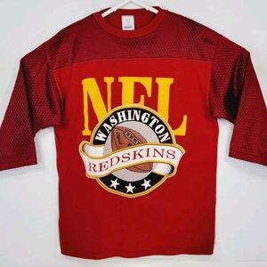 Vintage Jostens Washington Redskins Medium Mesh Jersey Shirt 3/4 Sleeve NFL